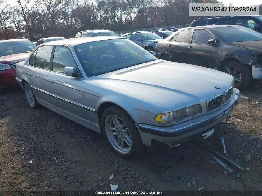 2001 BMW 740Il VIN: WBAGH83471DP28264 Lot: 40911606