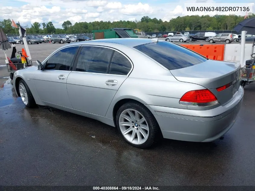 WBAGN63482DR07136 2002 BMW 745Li