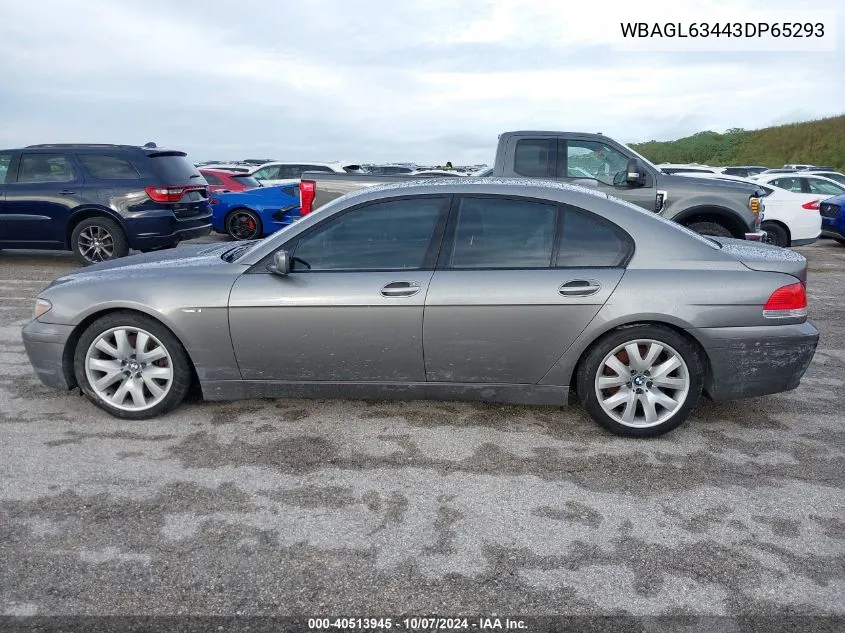 WBAGL63443DP65293 2003 BMW 745I I