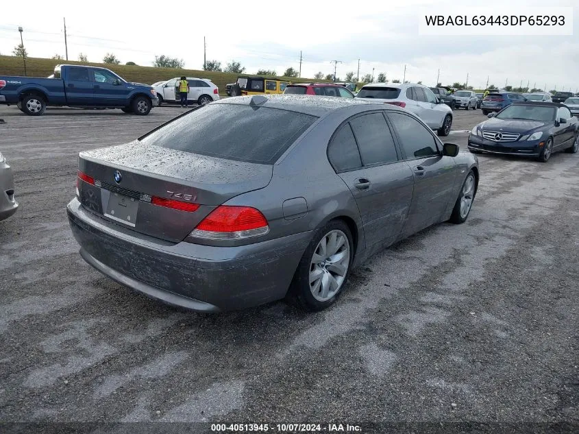 WBAGL63443DP65293 2003 BMW 745I I