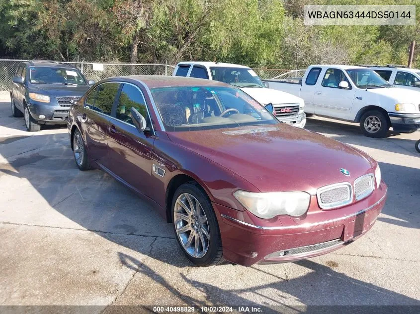 WBAGN63444DS50144 2004 BMW 745Li