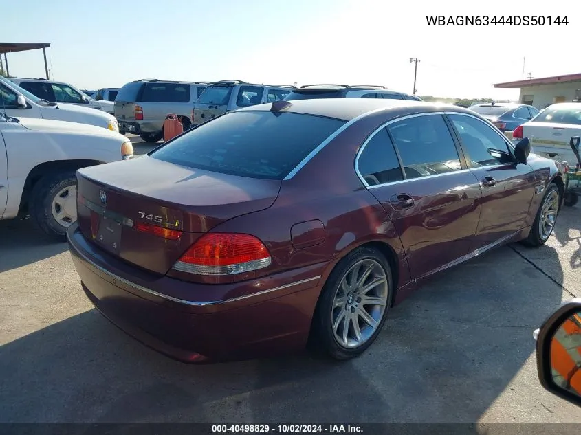 WBAGN63444DS50144 2004 BMW 745Li