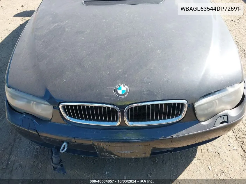 WBAGL63544DP72691 2004 BMW 745I