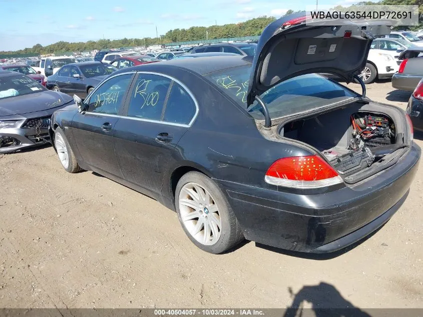 WBAGL63544DP72691 2004 BMW 745I