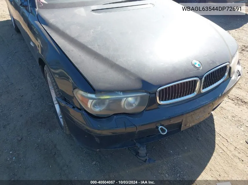 WBAGL63544DP72691 2004 BMW 745I