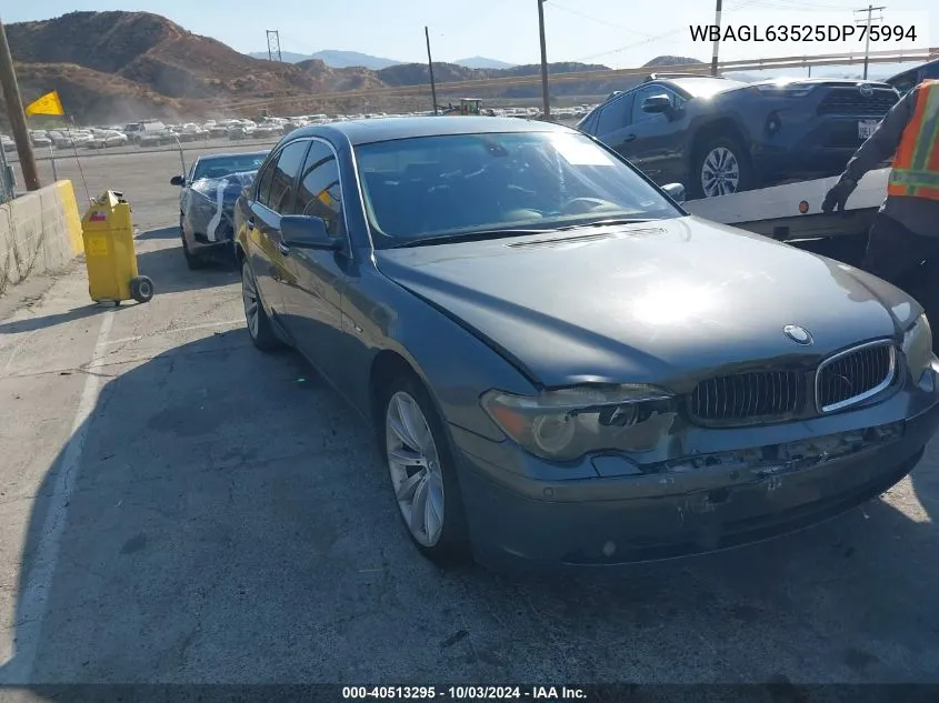 WBAGL63525DP75994 2005 BMW 745I