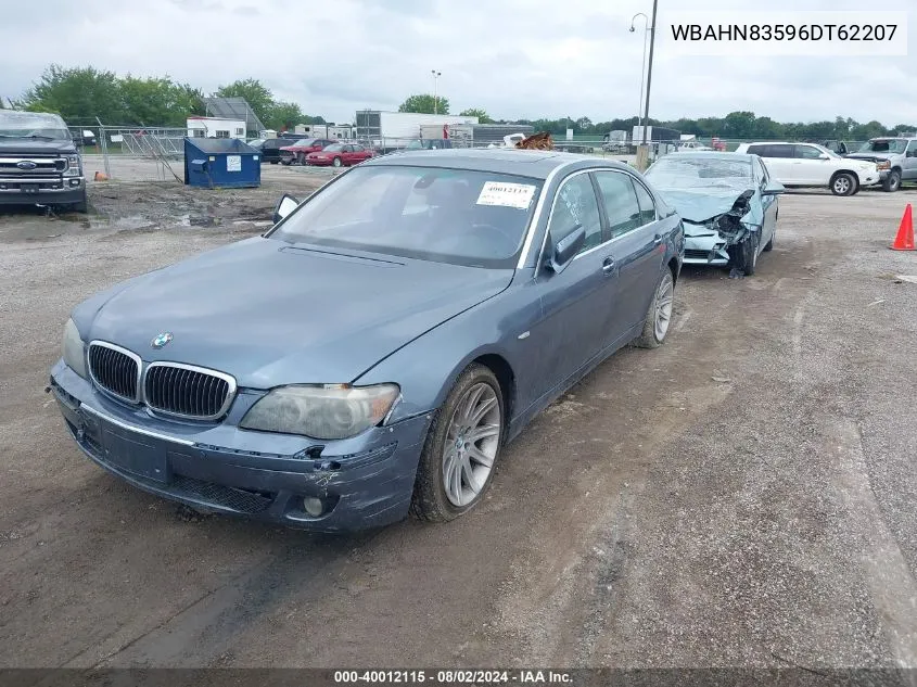 2006 BMW 750Li VIN: WBAHN83596DT62207 Lot: 40012115