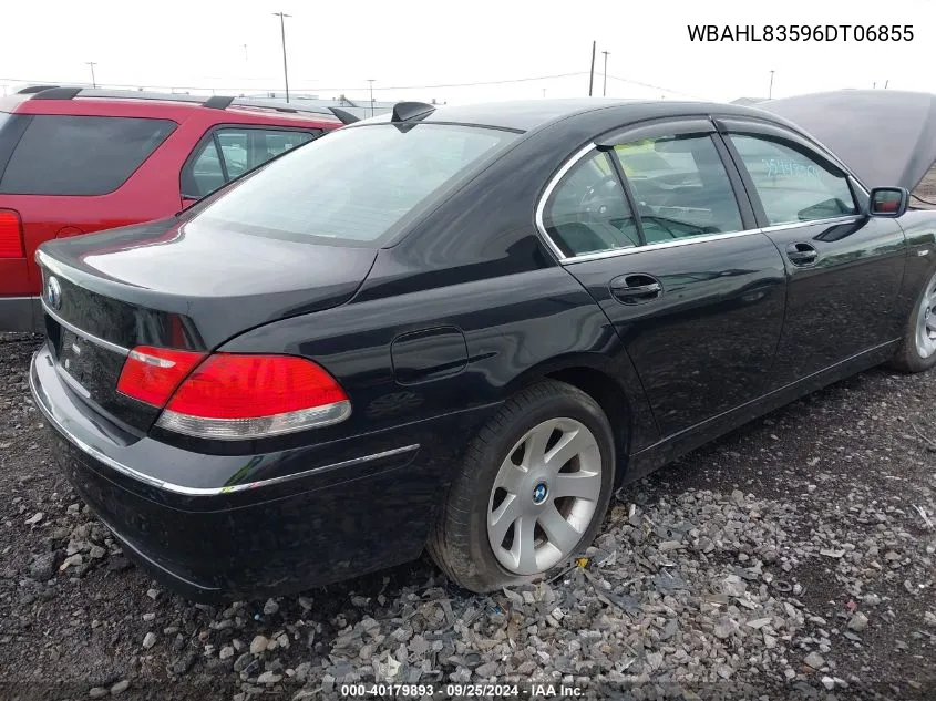 2006 BMW 750I VIN: WBAHL83596DT06855 Lot: 40179893