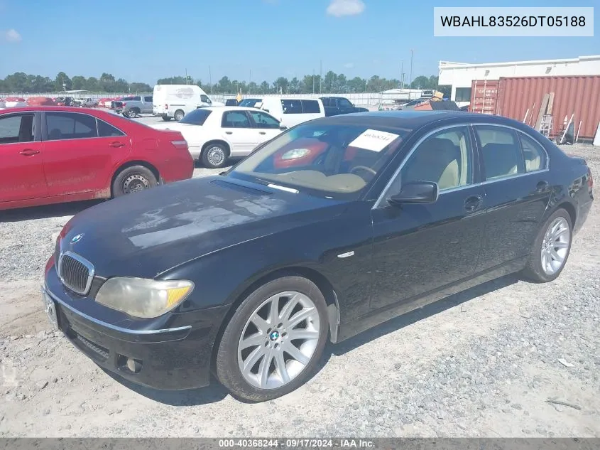 WBAHL83526DT05188 2006 BMW 750I