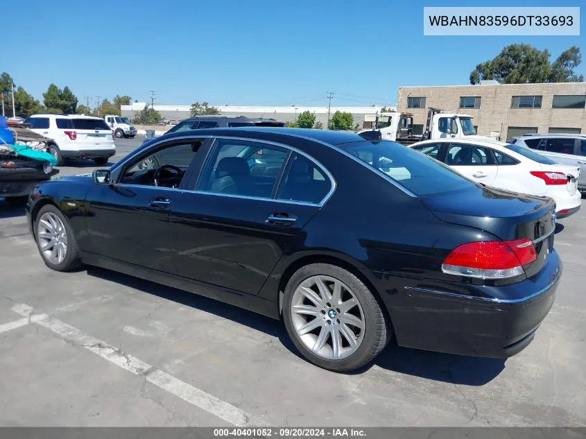 2006 BMW 750Li VIN: WBAHN83596DT33693 Lot: 40401052