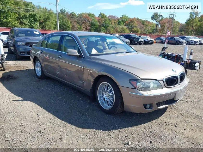 2006 BMW 750Li VIN: WBAHN83566DT64691 Lot: 40545260