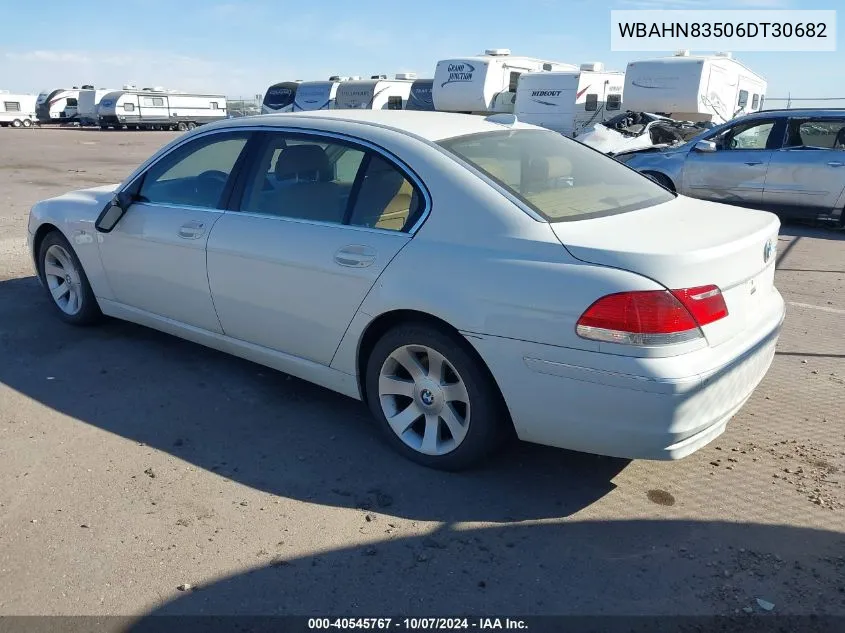 2006 BMW 750Li VIN: WBAHN83506DT30682 Lot: 40545767