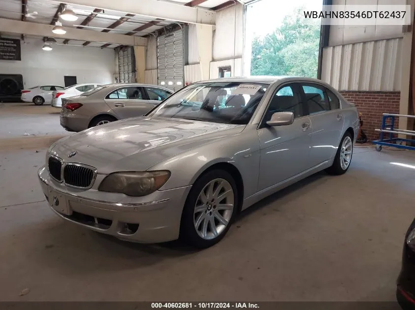 2006 BMW 750Li VIN: WBAHN83546DT62437 Lot: 40602681