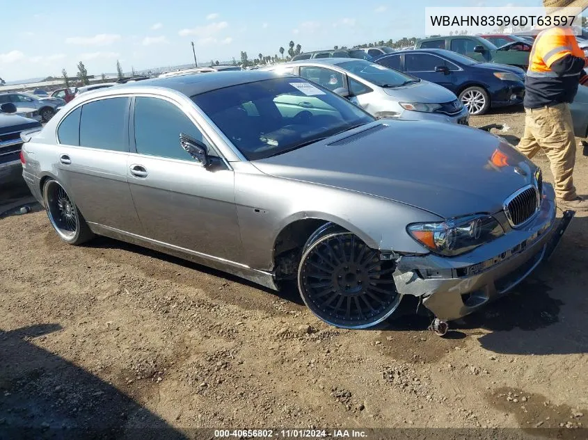 2006 BMW 750Li VIN: WBAHN83596DT63597 Lot: 40656802