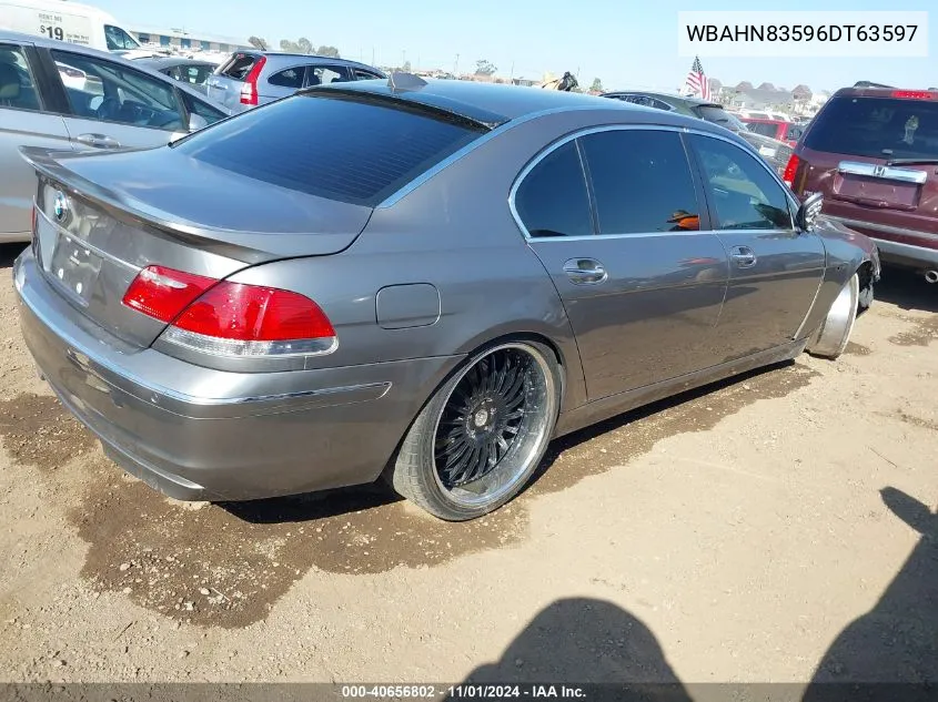 2006 BMW 750Li VIN: WBAHN83596DT63597 Lot: 40656802