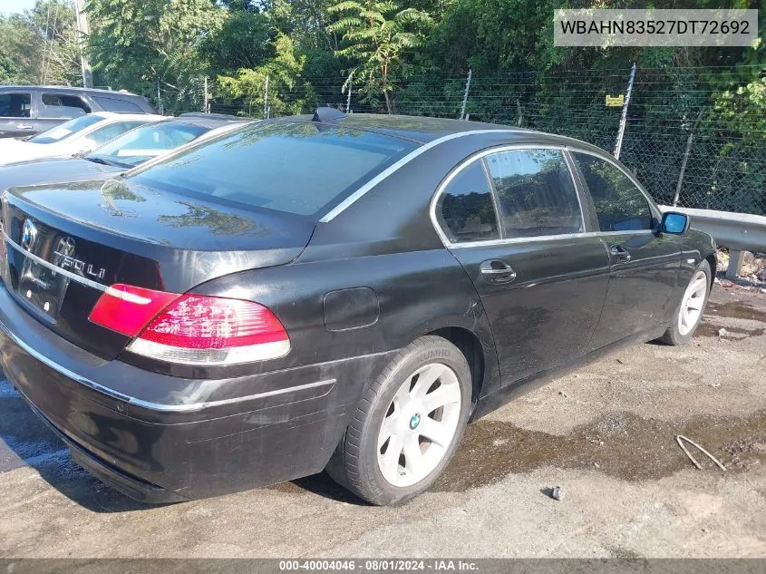 WBAHN83527DT72692 2007 BMW 750Li