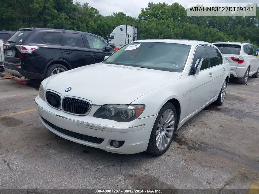 2007 BMW 750Li VIN: WBAHN83527DT69145 Lot: 40087287