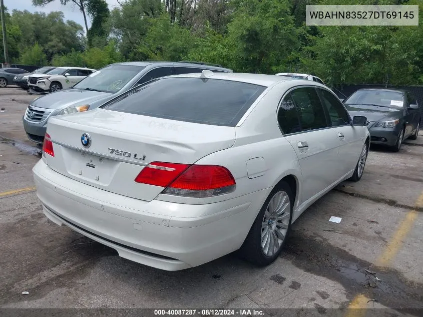 2007 BMW 750Li VIN: WBAHN83527DT69145 Lot: 40087287