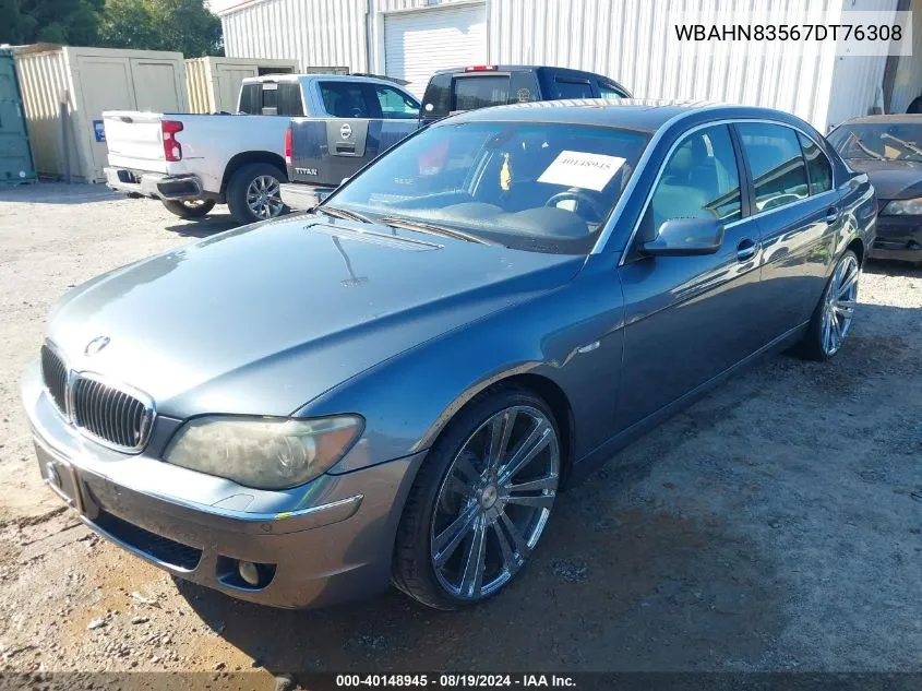 2007 BMW 750Li VIN: WBAHN83567DT76308 Lot: 40148945