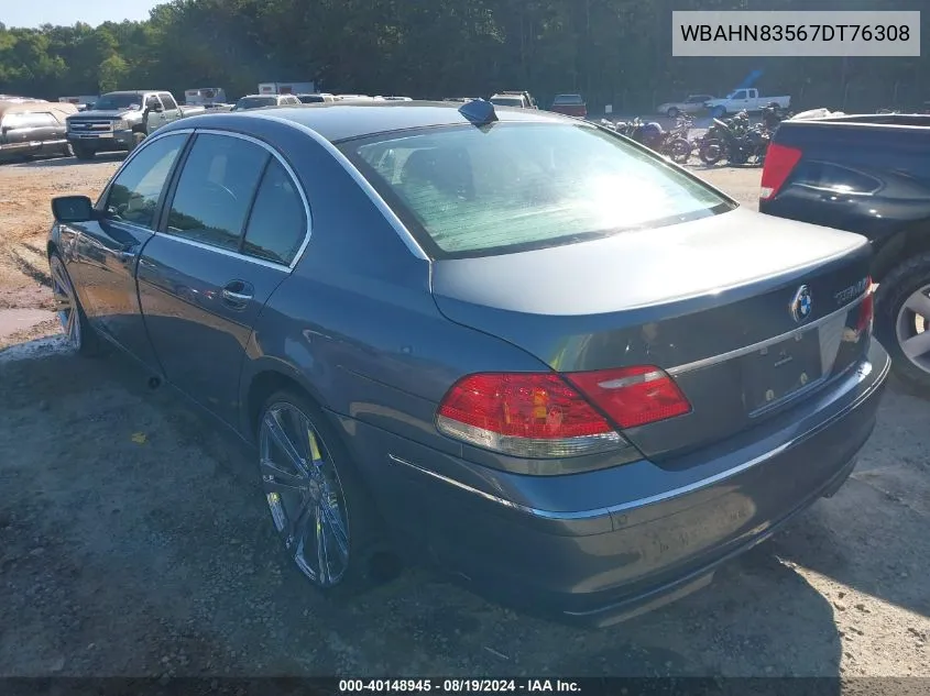 2007 BMW 750Li VIN: WBAHN83567DT76308 Lot: 40148945