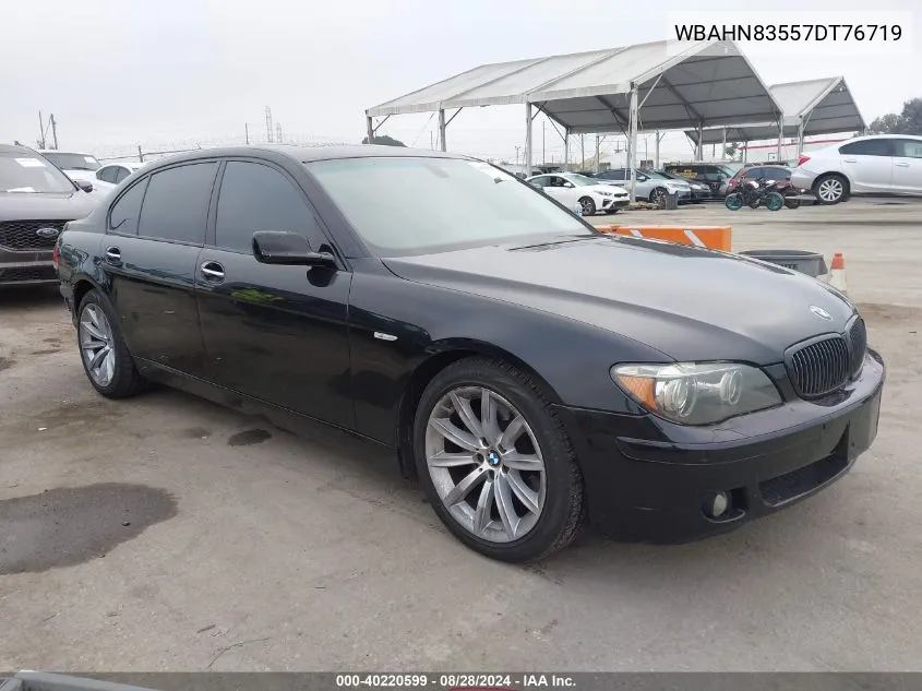 2007 BMW 750Li VIN: WBAHN83557DT76719 Lot: 40220599