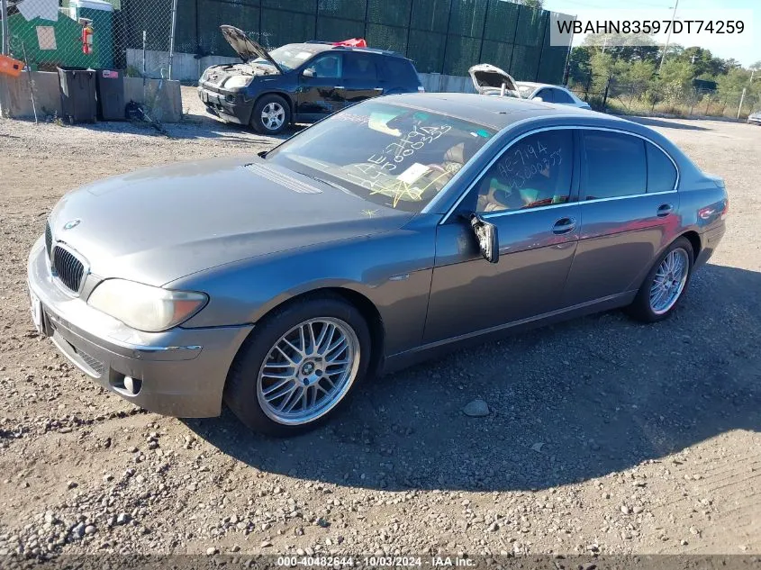 WBAHN83597DT74259 2007 BMW 750Li