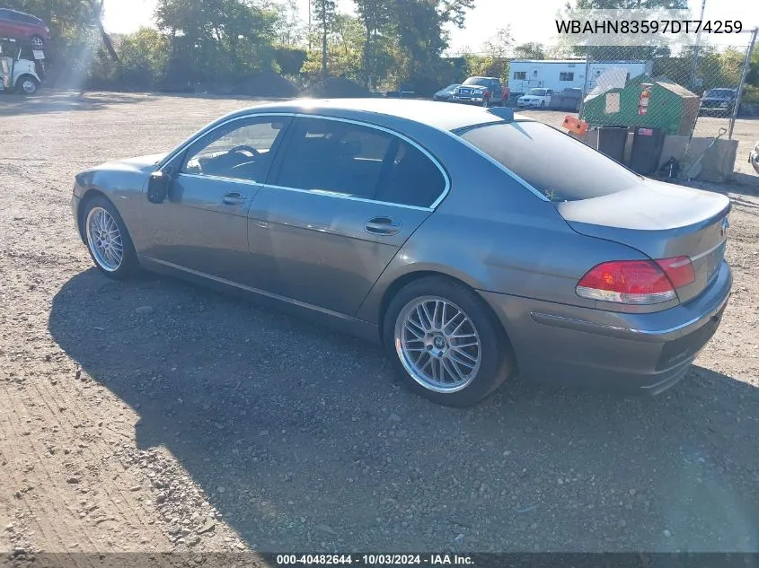 WBAHN83597DT74259 2007 BMW 750Li