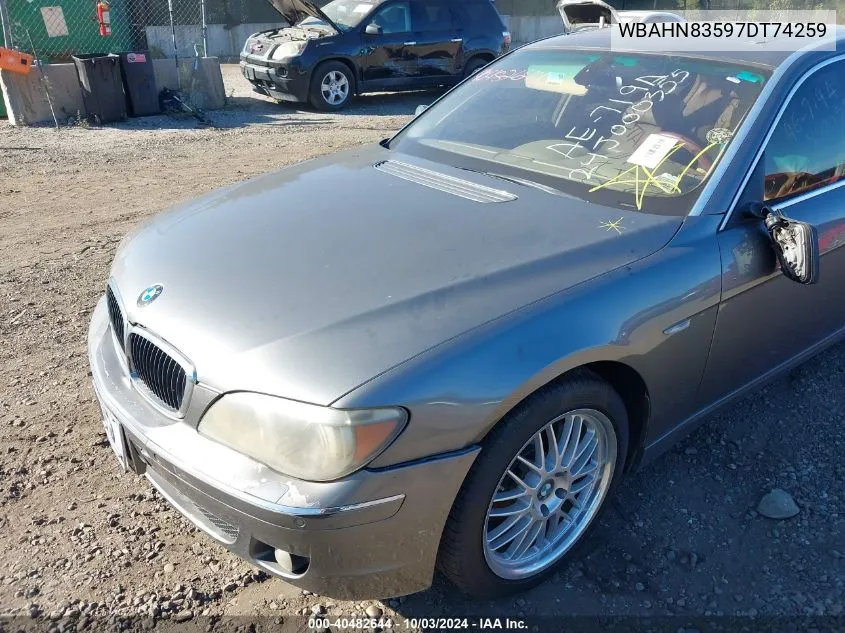 WBAHN83597DT74259 2007 BMW 750Li