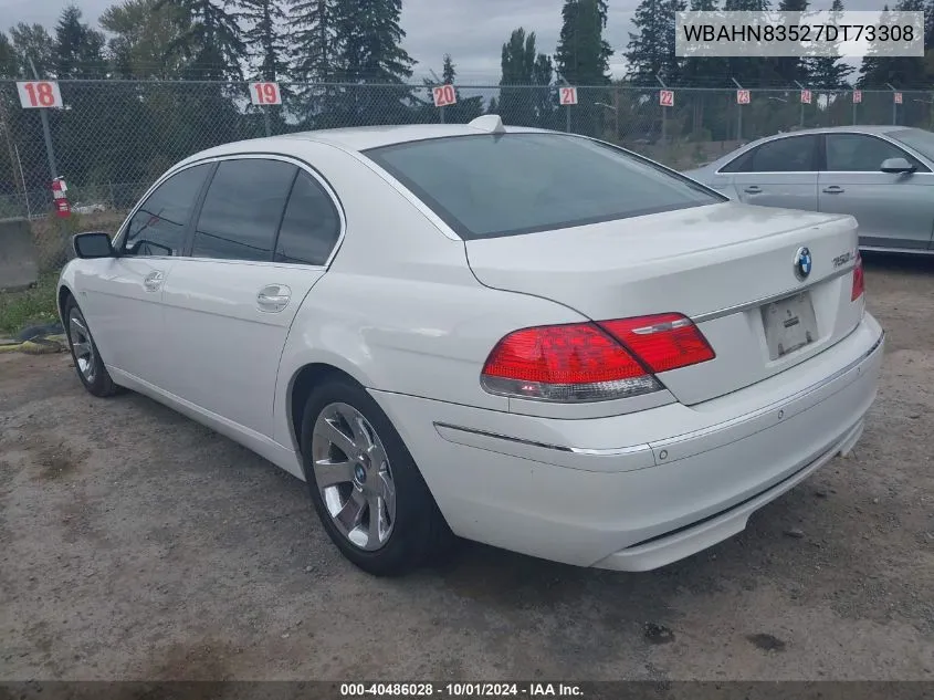 2007 BMW 750Li VIN: WBAHN83527DT73308 Lot: 40486028