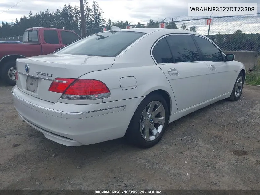 2007 BMW 750Li VIN: WBAHN83527DT73308 Lot: 40486028