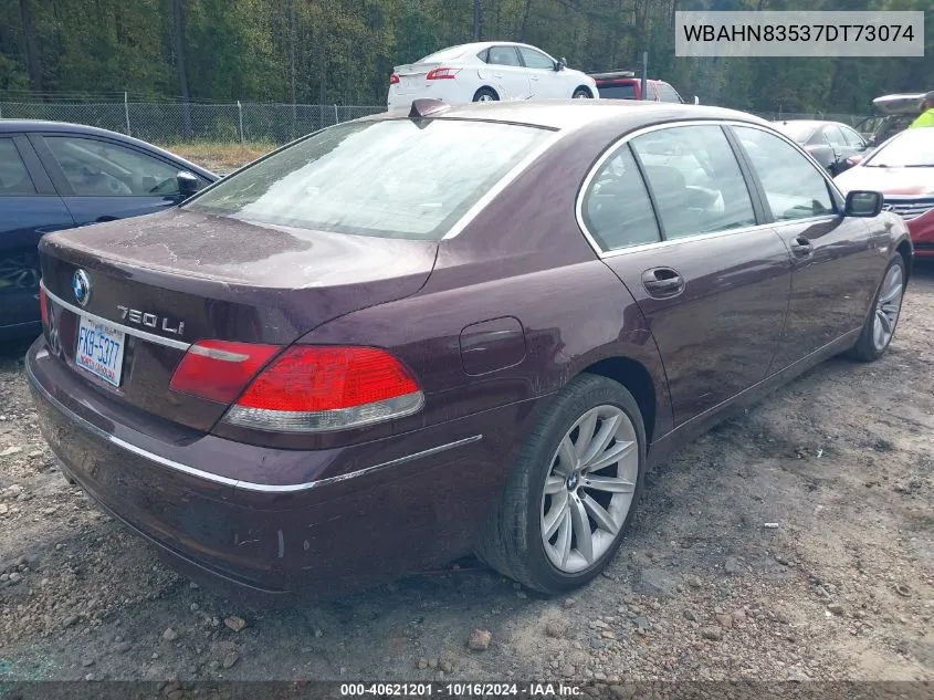 2007 BMW 750Li VIN: WBAHN83537DT73074 Lot: 40621201