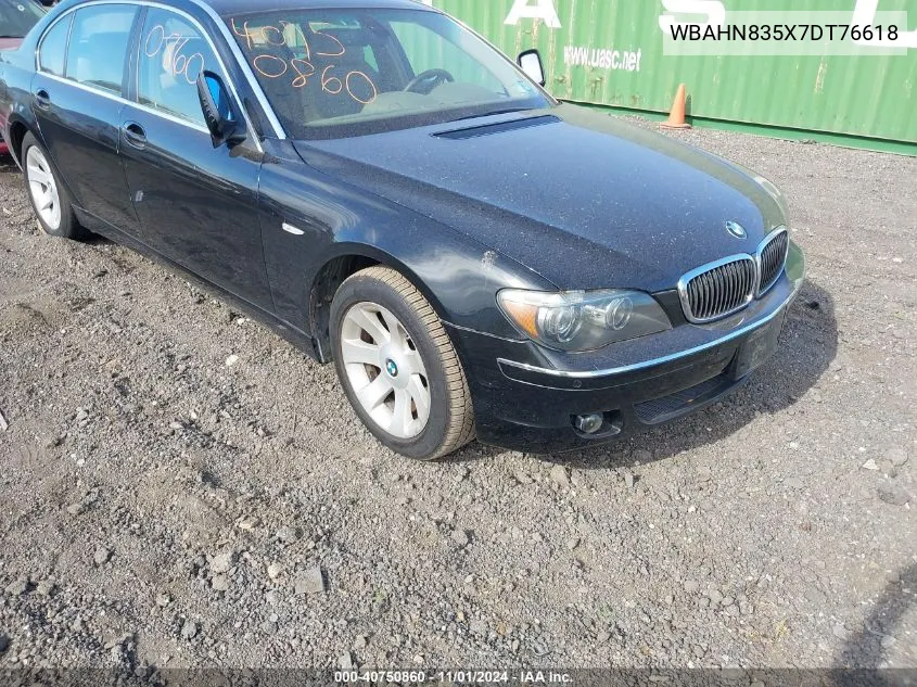 2007 BMW 750Li VIN: WBAHN835X7DT76618 Lot: 40750860