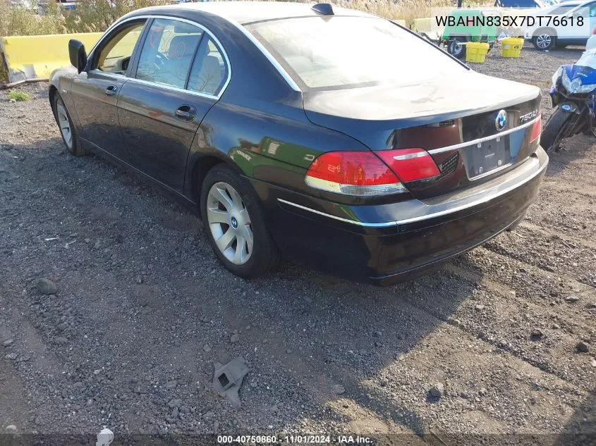 2007 BMW 750Li VIN: WBAHN835X7DT76618 Lot: 40750860