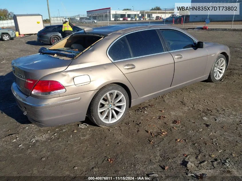 2007 BMW 750Li VIN: WBAHN835X7DT73802 Lot: 40876011