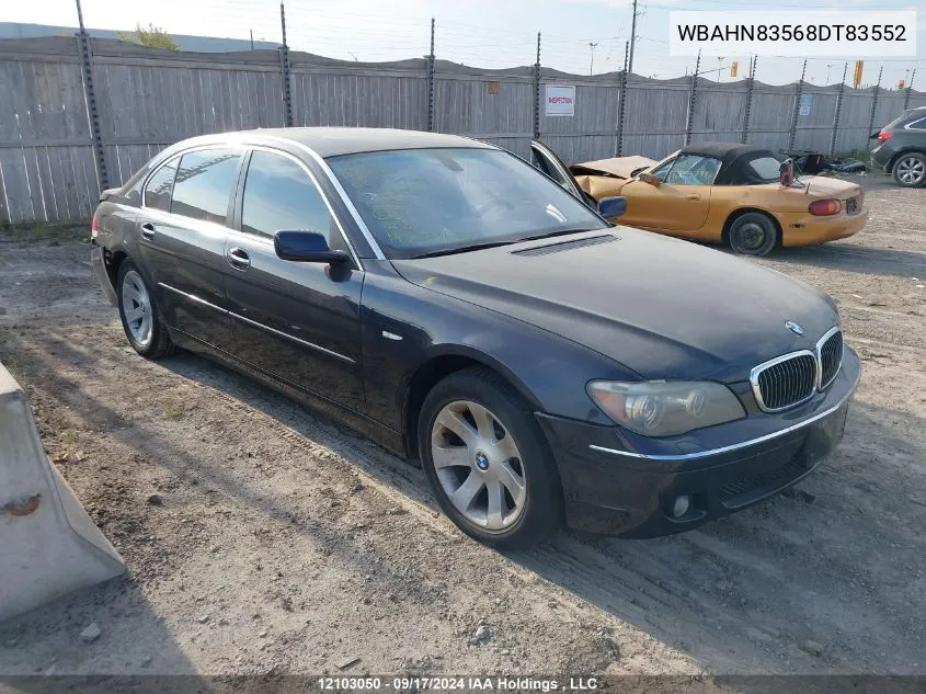 2008 BMW 7 Series VIN: WBAHN83568DT83552 Lot: 12103050