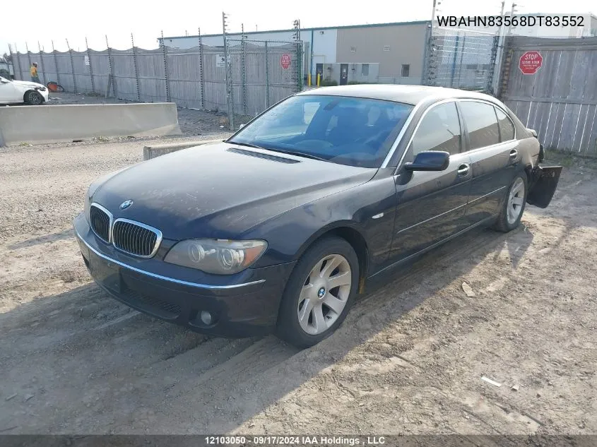 2008 BMW 7 Series VIN: WBAHN83568DT83552 Lot: 12103050