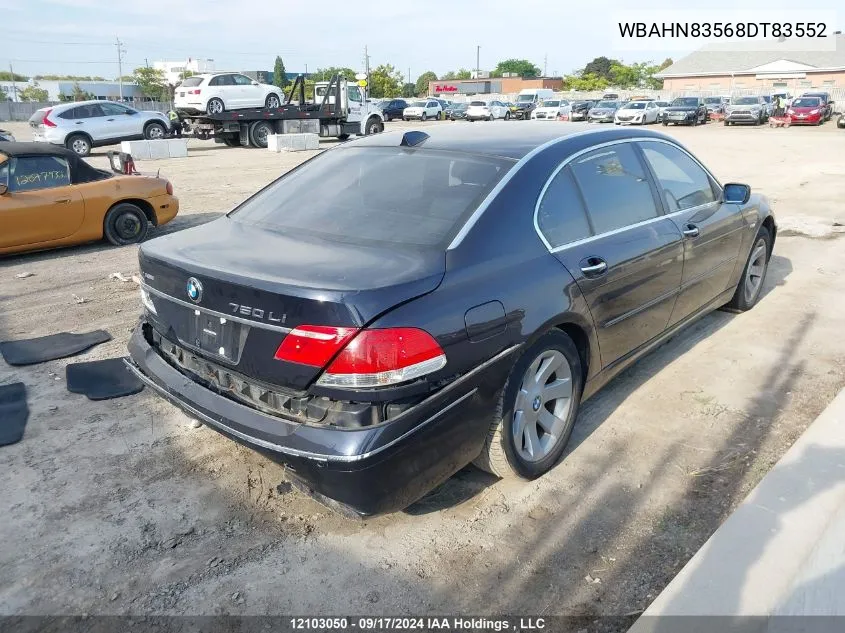 2008 BMW 7 Series VIN: WBAHN83568DT83552 Lot: 12103050