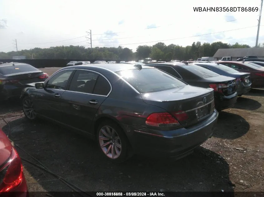 2008 BMW 750Li VIN: WBAHN83568DT86869 Lot: 38915608