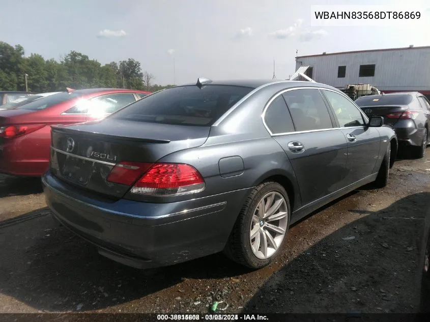 2008 BMW 750Li VIN: WBAHN83568DT86869 Lot: 38915608