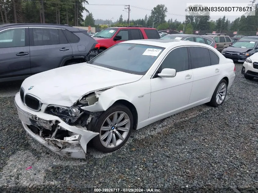 WBAHN83508DT78671 2008 BMW 750Li