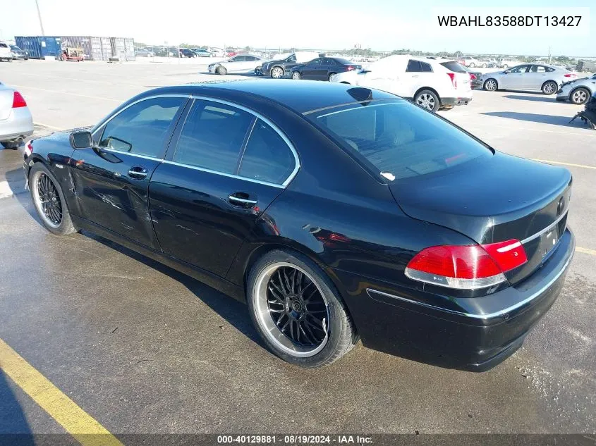 WBAHL83588DT13427 2008 BMW 750I