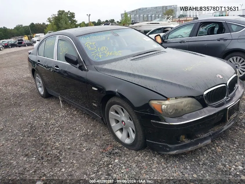 WBAHL83578DT13631 2008 BMW 750I