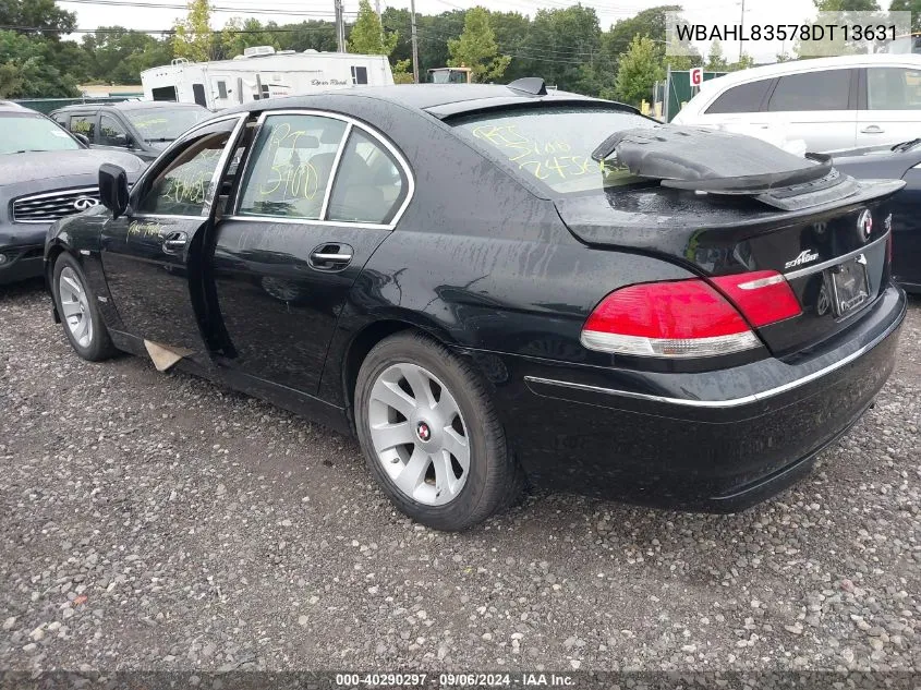 WBAHL83578DT13631 2008 BMW 750I