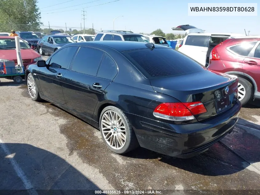 2008 BMW 750 Li VIN: WBAHN83598DT80628 Lot: 40335525