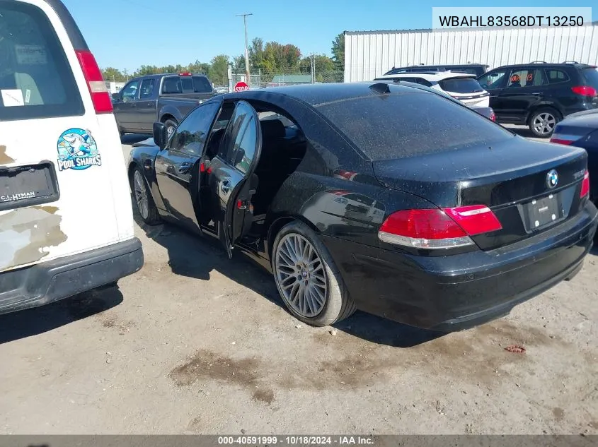 2008 BMW 750I VIN: WBAHL83568DT13250 Lot: 40591999