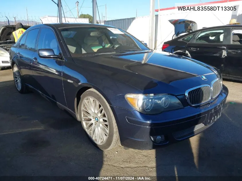 2008 BMW 750I VIN: WBAHL83558DT13305 Lot: 40724471