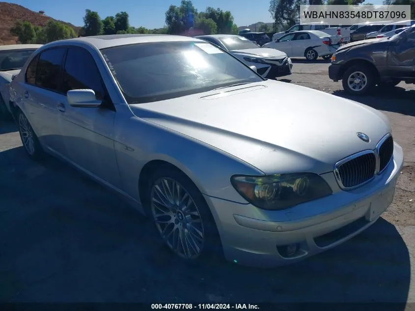 2008 BMW 750Li VIN: WBAHN83548DT87096 Lot: 40767708