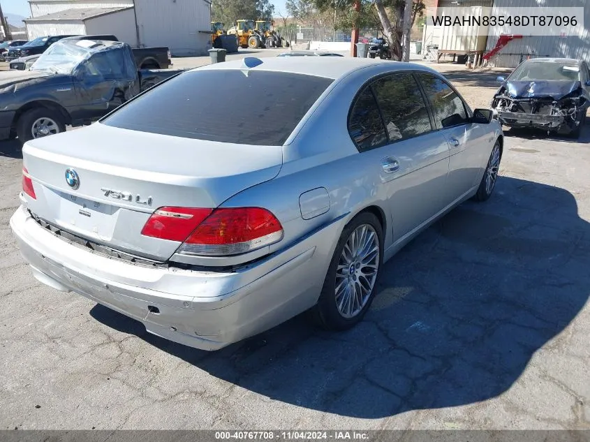 2008 BMW 750Li VIN: WBAHN83548DT87096 Lot: 40767708