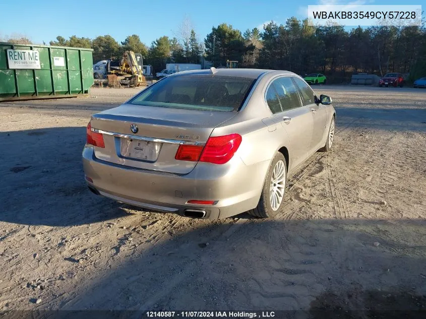 2009 BMW 7 Series VIN: WBAKB83549CY57228 Lot: 12140587