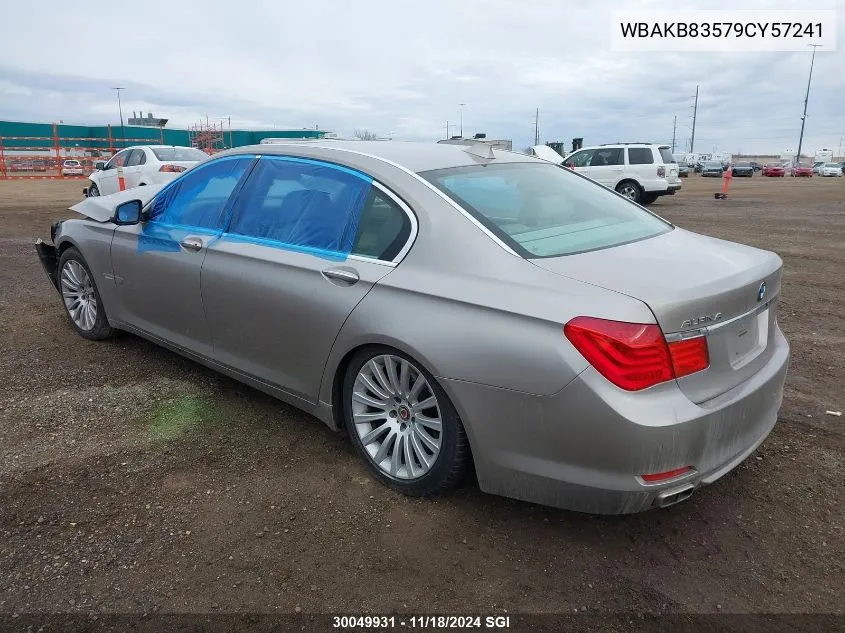 2009 BMW 750 Li VIN: WBAKB83579CY57241 Lot: 30049931